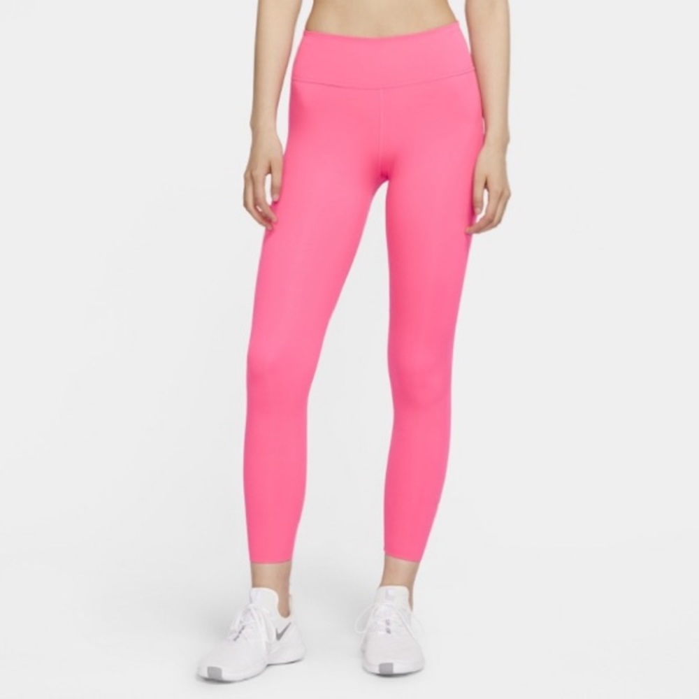 NWT Nike One Luxe pink leggings size Large 7/8 length